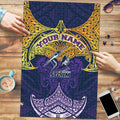 Personalized Melbourne Storm Puzzle Polynesian Tribal Pattern Style
