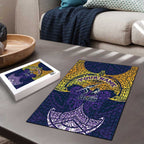 Personalized Melbourne Storm Puzzle Polynesian Tribal Pattern Style