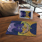 Personalized Melbourne Storm Puzzle Polynesian Tribal Pattern Style