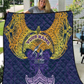 Personalized Melbourne Storm Quilt Polynesian Tribal Pattern Style