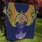 Personalized Melbourne Storm Quilt Polynesian Tribal Pattern Style