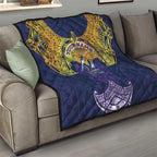 Personalized Melbourne Storm Quilt Polynesian Tribal Pattern Style