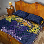 Personalized Melbourne Storm Quilt Bed Set Polynesian Tribal Pattern Style