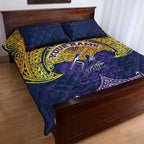 Personalized Melbourne Storm Quilt Bed Set Polynesian Tribal Pattern Style