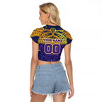 Personalized Melbourne Storm Raglan Cropped T Shirt Polynesian Tribal Pattern Style