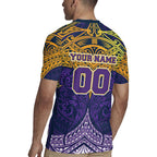Personalized Melbourne Storm Rugby Jersey Polynesian Tribal Pattern Style