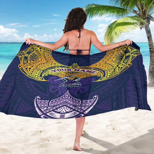 Personalized Melbourne Storm Sarong Polynesian Tribal Pattern Style
