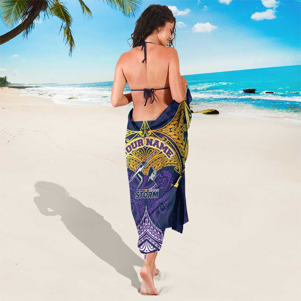Personalized Melbourne Storm Sarong Polynesian Tribal Pattern Style