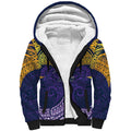 Personalized Melbourne Storm Sherpa Hoodie Polynesian Tribal Pattern Style