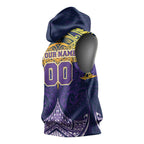 Personalized Melbourne Storm Sleeveless Hoodie Polynesian Tribal Pattern Style