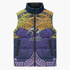 Personalized Melbourne Storm Sleeveless Puffer Jacket Polynesian Tribal Pattern Style