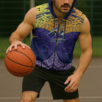 Personalized Melbourne Storm Sleeveless Zip Hoodie Polynesian Tribal Pattern Style