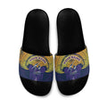 Personalized Melbourne Storm Slide Sandals Polynesian Tribal Pattern Style