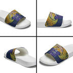 Personalized Melbourne Storm Slide Sandals Polynesian Tribal Pattern Style