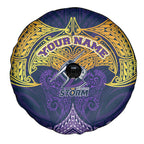Personalized Melbourne Storm Spare Tire Cover Polynesian Tribal Pattern Style