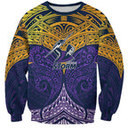 Personalized Melbourne Storm Sweatshirt Polynesian Tribal Pattern Style