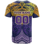 Personalized Melbourne Storm T Shirt Polynesian Tribal Pattern Style