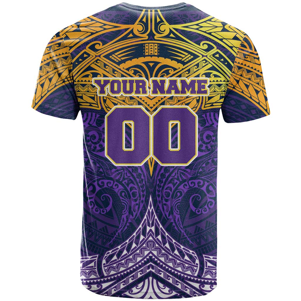 Personalized Melbourne Storm T Shirt Polynesian Tribal Pattern Style