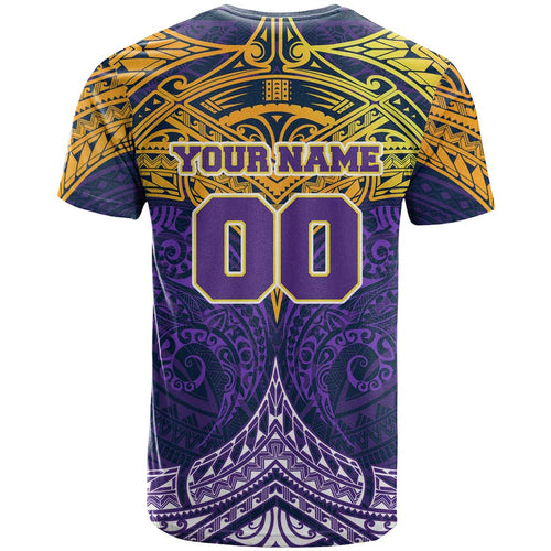 Personalized Melbourne Storm T Shirt Polynesian Tribal Pattern Style