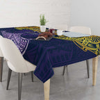 Personalized Melbourne Storm Tablecloth Polynesian Tribal Pattern Style