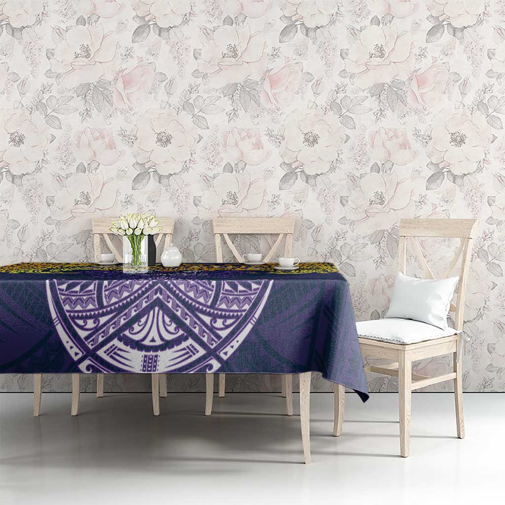 Personalized Melbourne Storm Tablecloth Polynesian Tribal Pattern Style