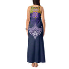Personalized Melbourne Storm Tank Maxi Dress Polynesian Tribal Pattern Style