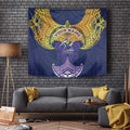 Personalized Melbourne Storm Tapestry Polynesian Tribal Pattern Style