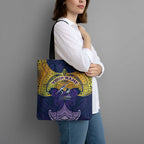 Personalized Melbourne Storm Tote Bag Polynesian Tribal Pattern Style
