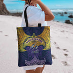 Personalized Melbourne Storm Tote Bag Polynesian Tribal Pattern Style
