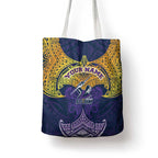 Personalized Melbourne Storm Tote Bag Polynesian Tribal Pattern Style