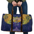 Personalized Melbourne Storm Travel Bag Polynesian Tribal Pattern Style