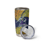 Personalized Melbourne Storm Tumbler Cup Polynesian Tribal Pattern Style