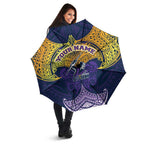 Personalized Melbourne Storm Umbrella Polynesian Tribal Pattern Style