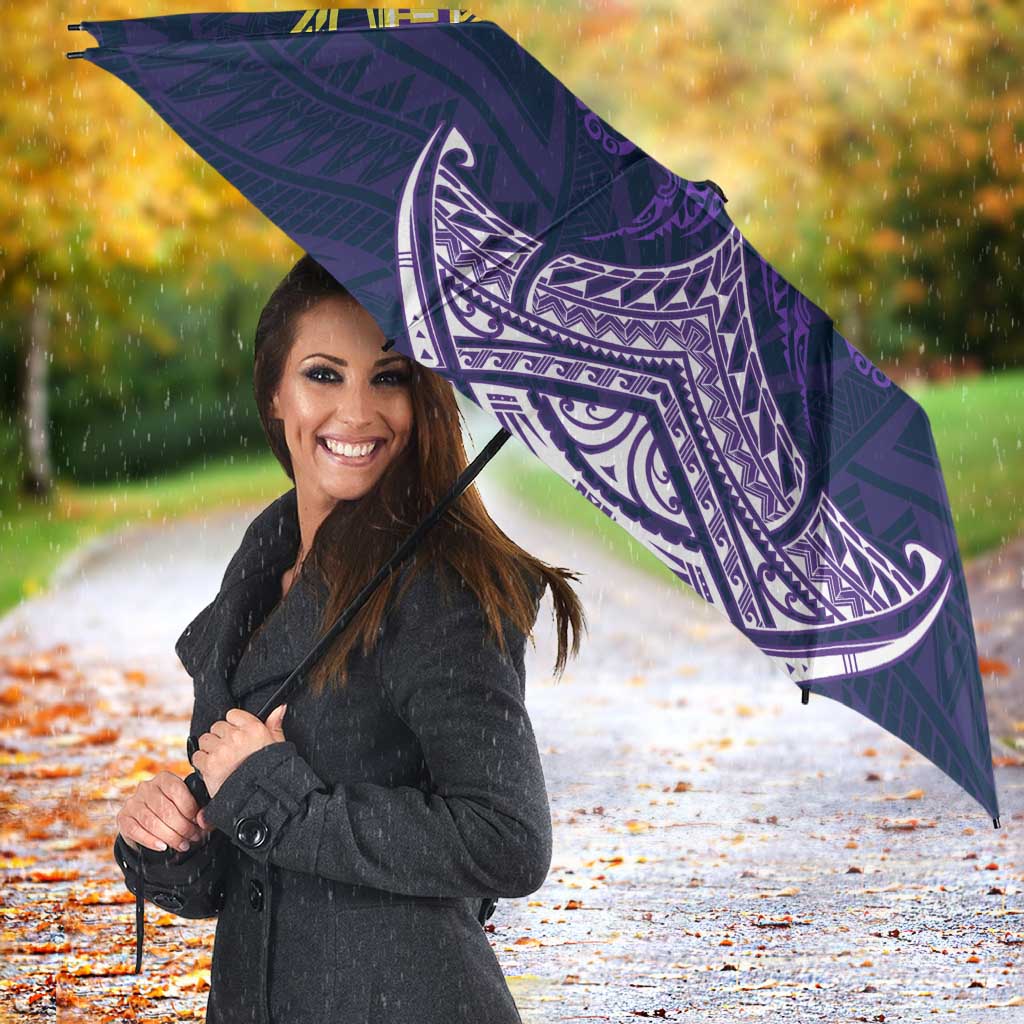 Personalized Melbourne Storm Umbrella Polynesian Tribal Pattern Style