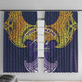 Personalized Melbourne Storm Window Curtain Polynesian Tribal Pattern Style