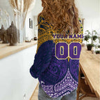 Personalized Melbourne Storm Women Casual Shirt Polynesian Tribal Pattern Style