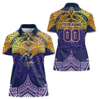 Personalized Melbourne Storm Women Polo Shirt Polynesian Tribal Pattern Style