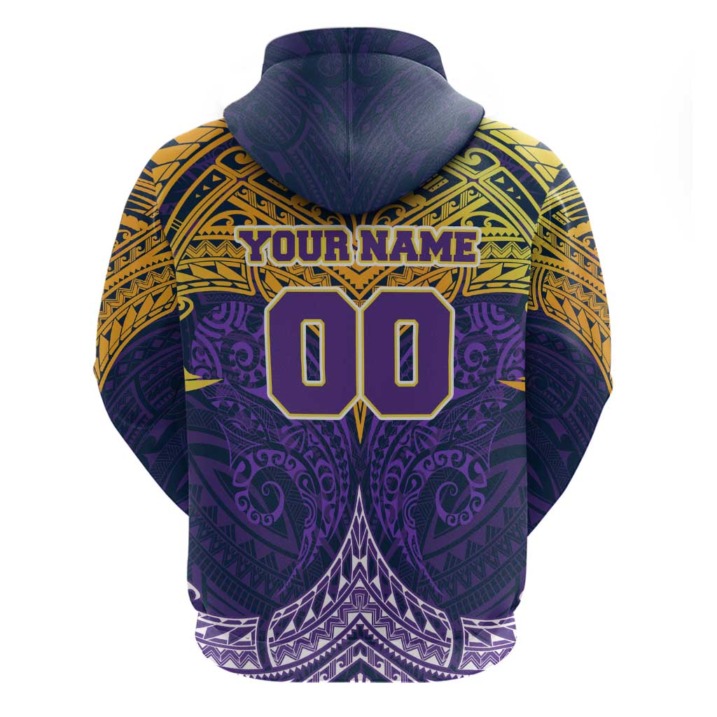 Personalized Melbourne Storm Zip Hoodie Polynesian Tribal Pattern Style