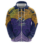 Personalized Melbourne Storm Zip Hoodie Polynesian Tribal Pattern Style