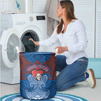 Personalized Newcastle Knights Laundry Basket Polynesian Tribal Pattern Style
