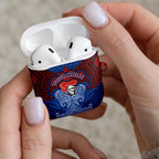 Personalized Newcastle Knights AirPods Case Polynesian Tribal Pattern Style