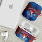 Personalized Newcastle Knights AirPods Case Polynesian Tribal Pattern Style