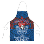 Personalized Newcastle Knights Apron Polynesian Tribal Pattern Style