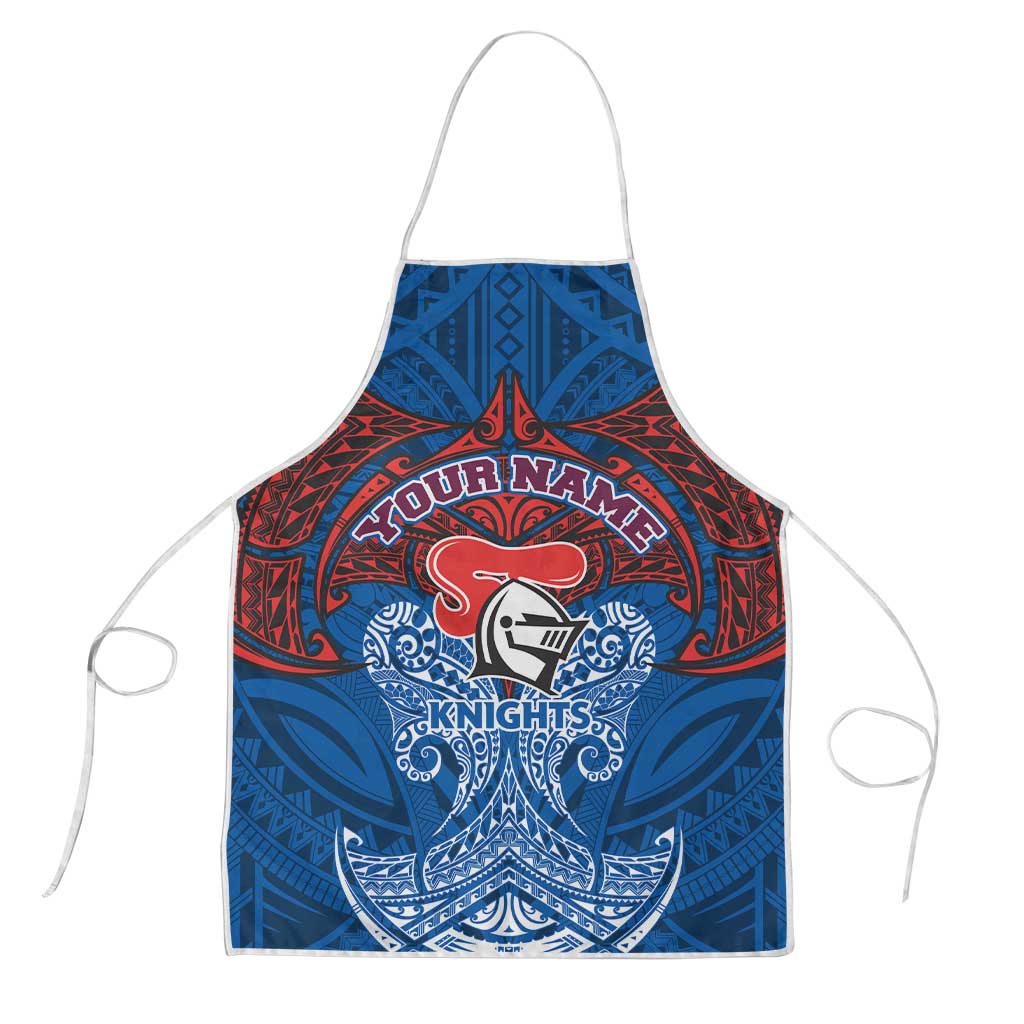 Personalized Newcastle Knights Apron Polynesian Tribal Pattern Style