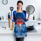 Personalized Newcastle Knights Apron Polynesian Tribal Pattern Style