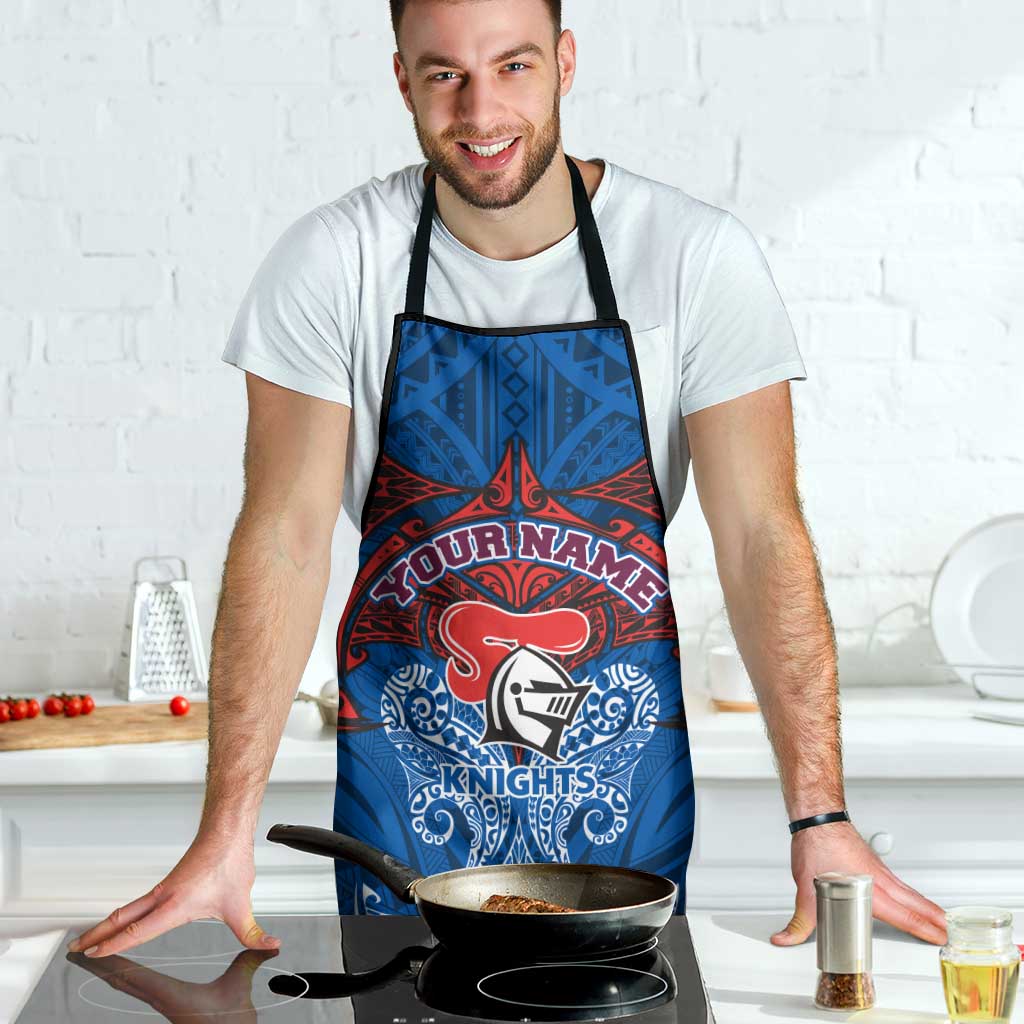 Personalized Newcastle Knights Apron Polynesian Tribal Pattern Style