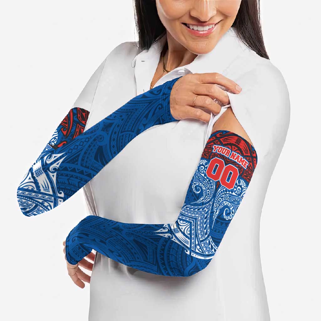 Personalized Newcastle Knights Arm Sleeves Polynesian Tribal Pattern Style