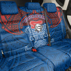 Personalized Newcastle Knights Back Car Seat Cover Polynesian Tribal Pattern Style