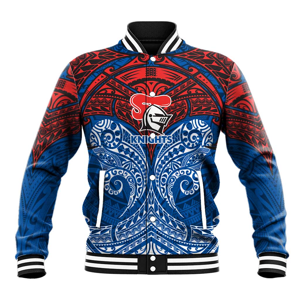 Personalized Newcastle Knights Baseball Jacket Polynesian Tribal Pattern Style