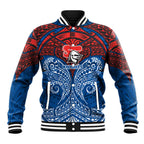 Personalized Newcastle Knights Baseball Jacket Polynesian Tribal Pattern Style